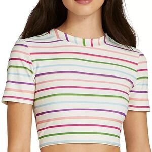 Kate Spade Sport or Swim Striped Multicolor Crop Top Small